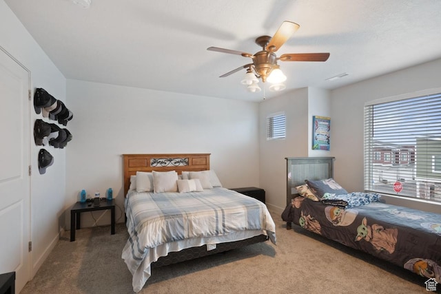 3788 W Soft Whisper Way, Herriman, UT 84096 - carpeted bedroom with ceiling fan and multiple windows