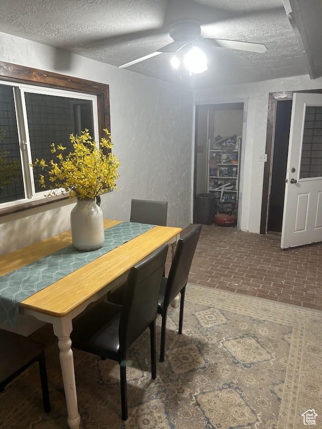 992 N 2050 E, St George, UT 84770 - dining room featuring ceiling fan and a textured ceiling