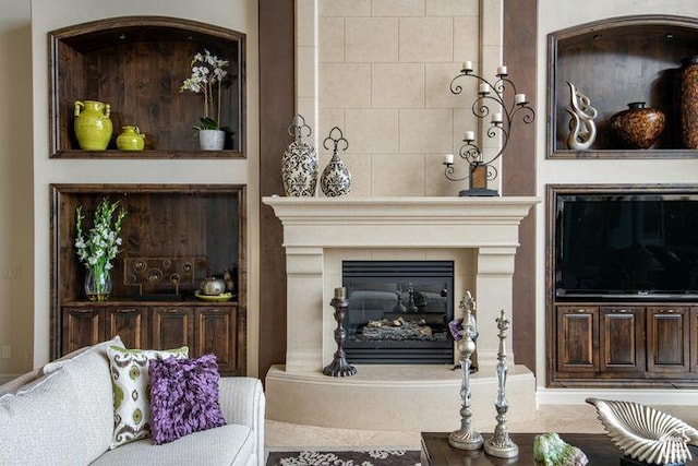 2024 W 450th Cir S, St George, UT 84770 - living room with a glass covered fireplace