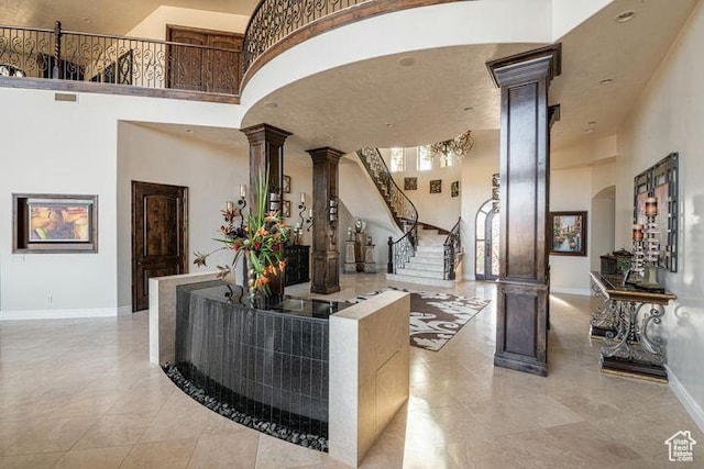 2024 W 450th Cir S, St George, UT 84770 - welcome area with arched walkways, stairs, and ornate columns
