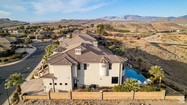 2024 W 450th Cir S, St George, UT 84770 - birds eye view of property with a residential view and a mountain view
