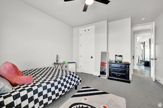 2673 S 4950 W, Taylor, UT 84401 - bedroom featuring carpet flooring, a ceiling fan, and baseboards