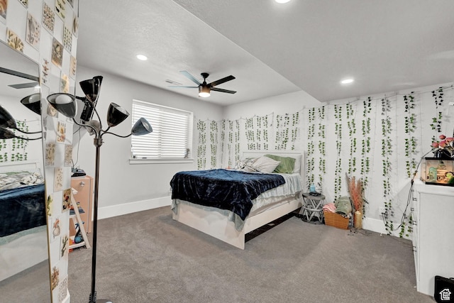 2673 S 4950 W, Taylor, UT 84401 - bedroom with carpet, baseboards, ceiling fan, and recessed lighting