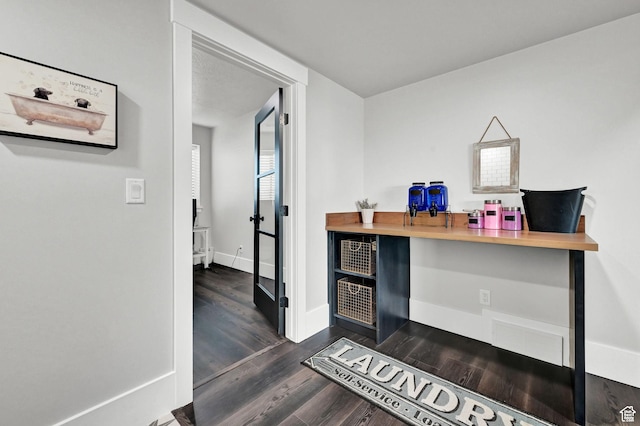 2673 S 4950 W, Taylor, UT 84401 - office featuring dark wood-style floors and baseboards