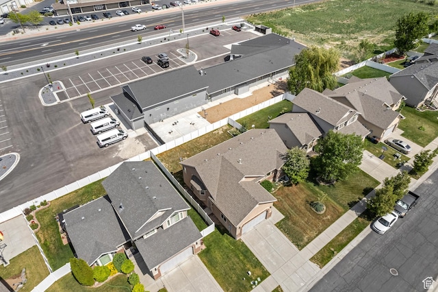 aerial view with a residential view