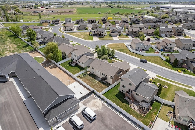 aerial view featuring a residential view
