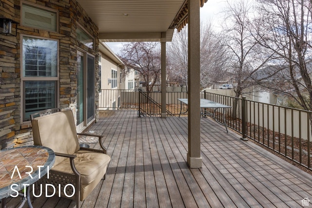 3013 W Alta Peak Rd, South Jordan, UT 84095 - wooden terrace with fence