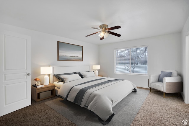 298 Beaumont Dr, Kaysville, UT 84037 - carpeted bedroom featuring ceiling fan and baseboards