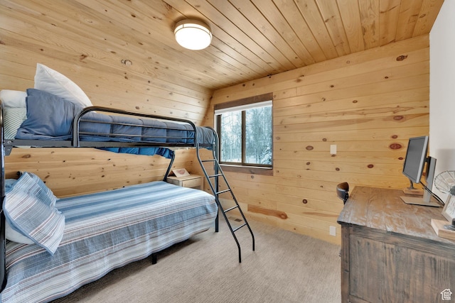 11249 E Columbine Ln Unit 1607, Heber City, UT 84032 - carpeted bedroom featuring wooden walls and wooden ceiling