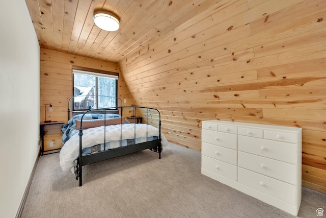 11249 E Columbine Ln Unit 1607, Heber City, UT 84032 - carpeted bedroom featuring wooden walls and wood ceiling