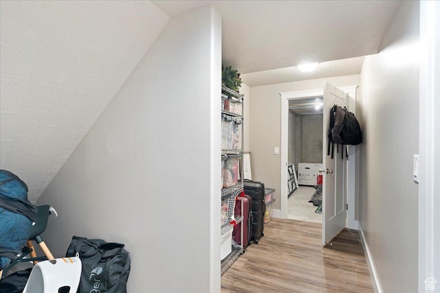 912 N 600 E, Morgan, UT 84050 - walk in closet featuring vaulted ceiling and light wood-type flooring