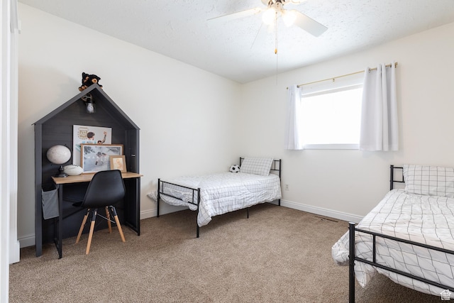 93 N 200 W, Smithfield, UT 84335 - carpeted bedroom with a ceiling fan, baseboards, and a textured ceiling