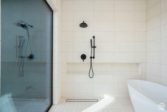 2655 W Shoshoni Trl, St George, UT 84770 - bathroom featuring a shower stall and a freestanding bath
