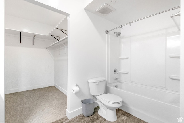 875 S Depot St Unit C316, Clearfield, UT 84015 - full bathroom with shower / tub combination, toilet, visible vents, baseboards, and a walk in closet