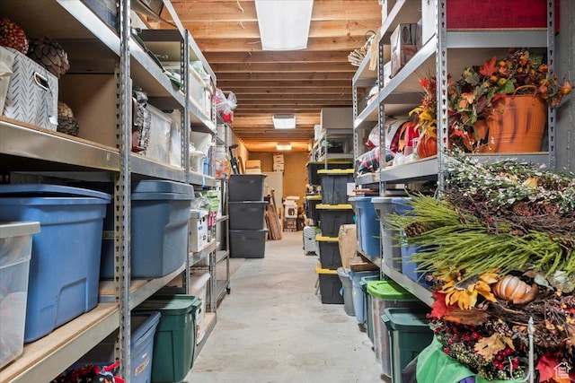 view of storage area