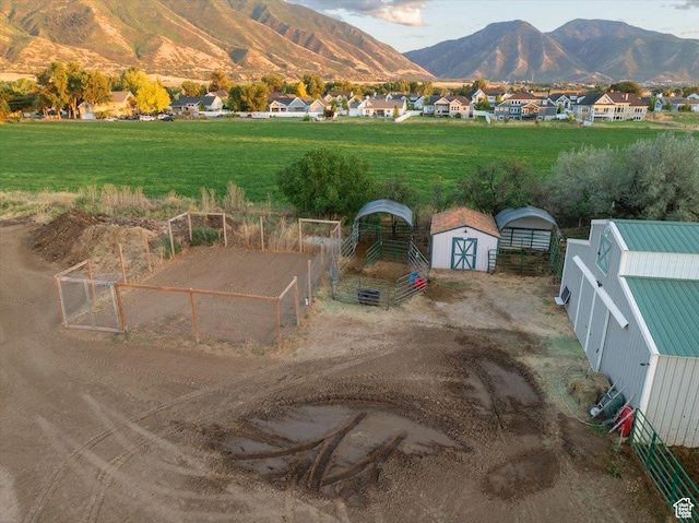 mountain view with a residential view