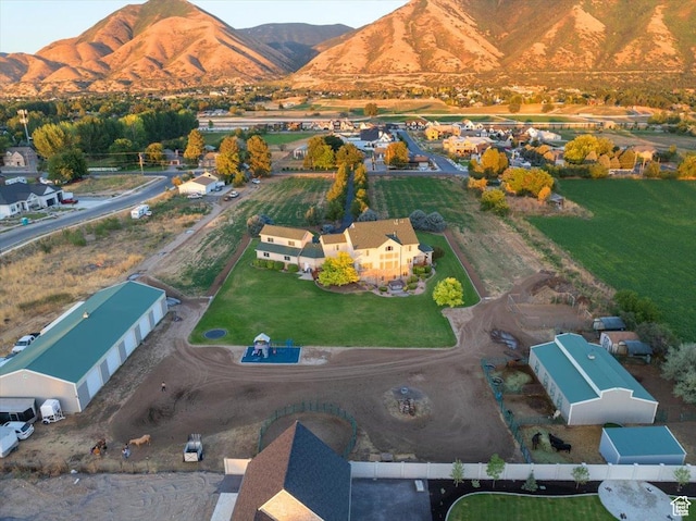 bird's eye view featuring a mountain view