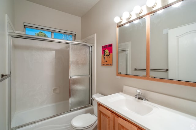 1779 N 2330th Cir W, St George, UT 84770 - full bathroom with toilet, shower / bath combination with glass door, and vanity