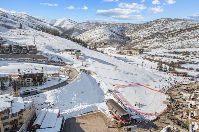 3720 N Sundial Ct Unit C207, Park City, UT 84098 - snowy aerial view with a mountain view