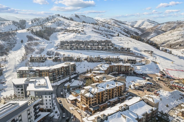 3720 N Sundial Ct Unit C207, Park City, UT 84098 - snowy aerial view featuring a mountain view