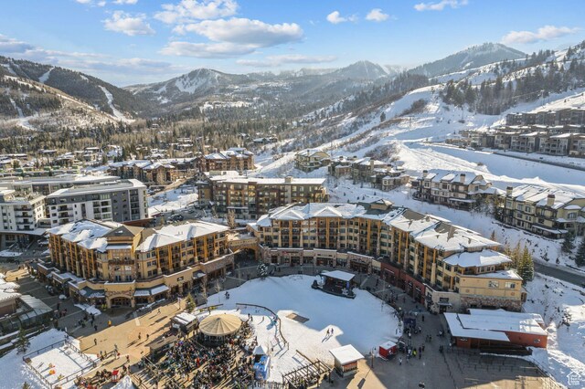 3720 N Sundial Ct Unit C207, Park City, UT 84098 - snowy aerial view featuring a mountain view