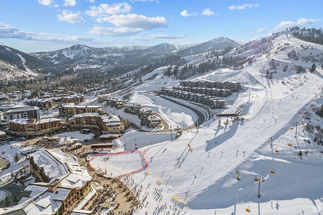 3720 N Sundial Ct Unit C207, Park City, UT 84098 - snowy aerial view with a mountain view