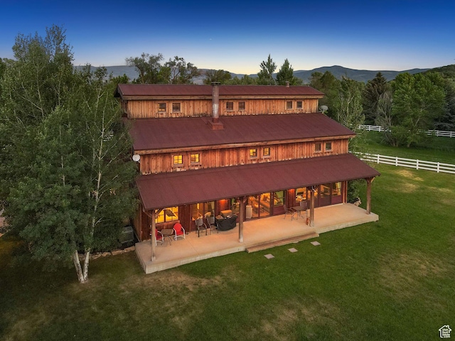 703 River Rd, Midway, UT 84049 - back of house with a patio and a mountain view
