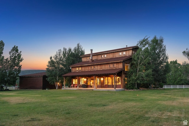 703 River Rd, Midway, UT 84049 - view of back of property at dusk