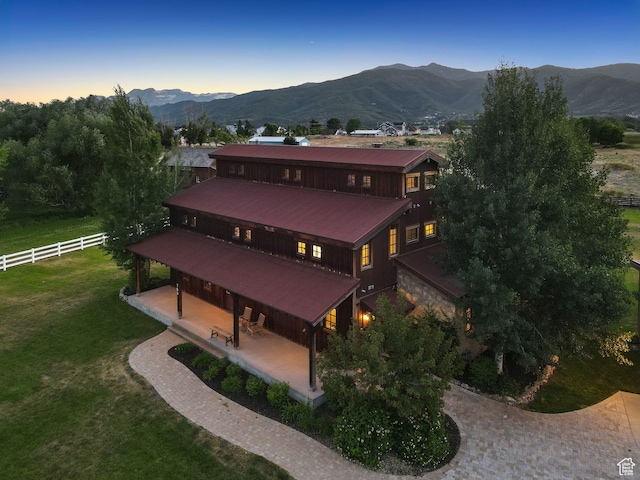 703 River Rd, Midway, UT 84049 - aerial view at dusk of a mountain view