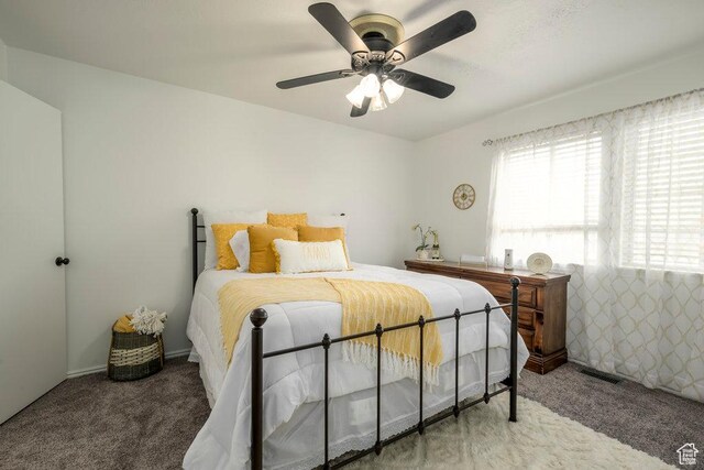 488 E 200 S Unit A3, Clearfield, UT 84015 - carpeted bedroom featuring visible vents and ceiling fan