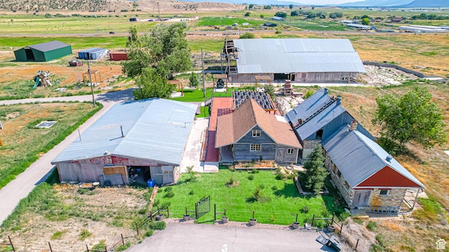 aerial view featuring a rural view