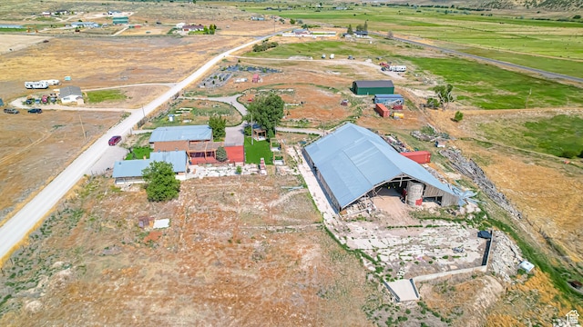 aerial view featuring a rural view