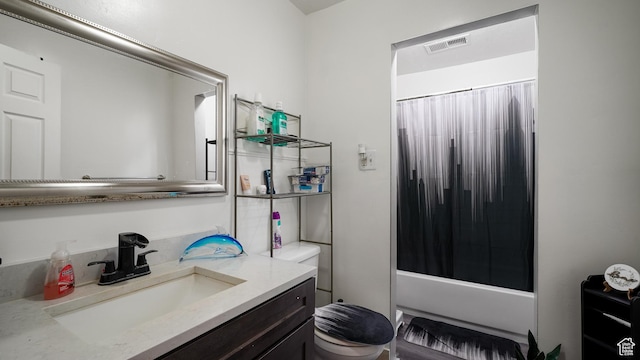 2812 S 9150 W, Magna, UT 84044 - full bath with shower / bath combo, visible vents, vanity, and toilet