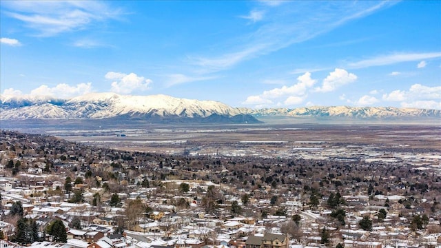 mountain view with a residential view