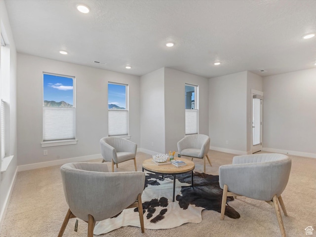 14678 S Silver Blossom Way E, Draper, UT 84020 - living area with carpet floors and recessed lighting
