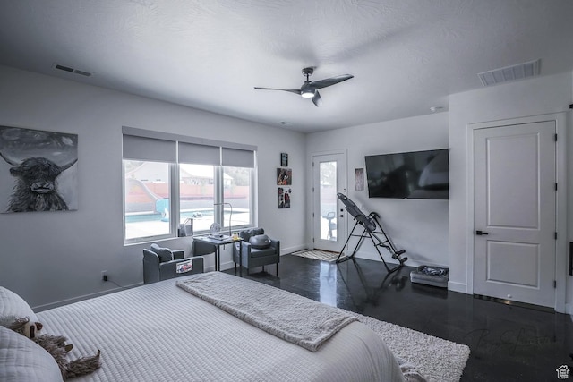 2906 N Purple Sage Rd, Apple Valley, UT 84737 - bedroom featuring baseboards, access to outside, and ceiling fan