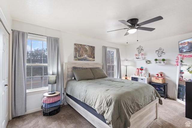 984 N Independence Ave W, Provo, UT 84604 - bedroom with a closet, carpet flooring, ceiling fan, and baseboards