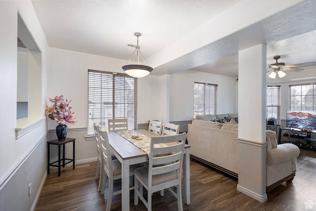 984 N Independence Ave W, Provo, UT 84604 - dining space with dark wood-style floors, plenty of natural light, and a textured ceiling
