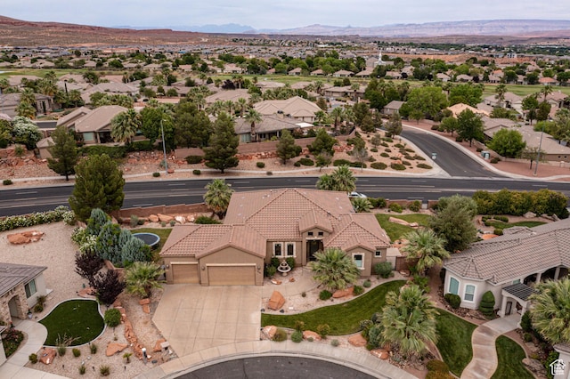 1163 W Sunrise Cir, Washington, UT 84780 - aerial view with a residential view and a mountain view