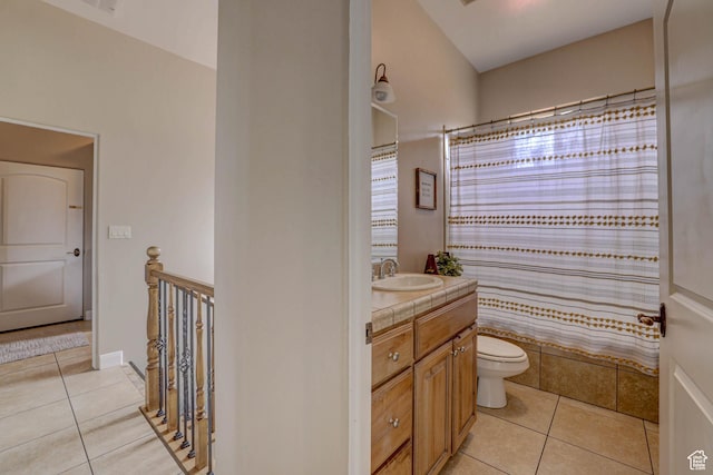 1163 W Sunrise Cir, Washington, UT 84780 - bathroom with vanity, toilet, and tile patterned floors