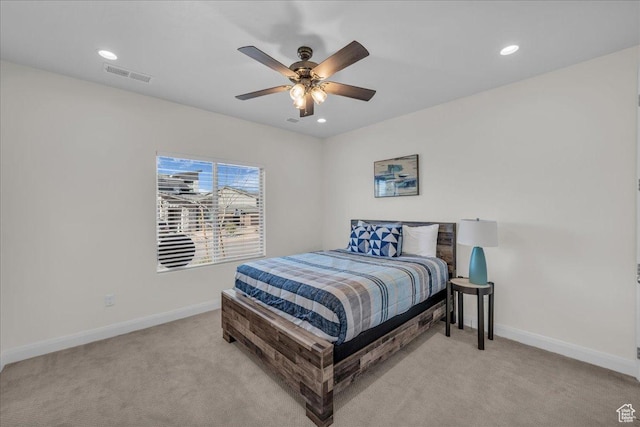 1466 N Arena Roja Dr, Washington, UT 84780 - bedroom featuring baseboards, visible vents, and light colored carpet