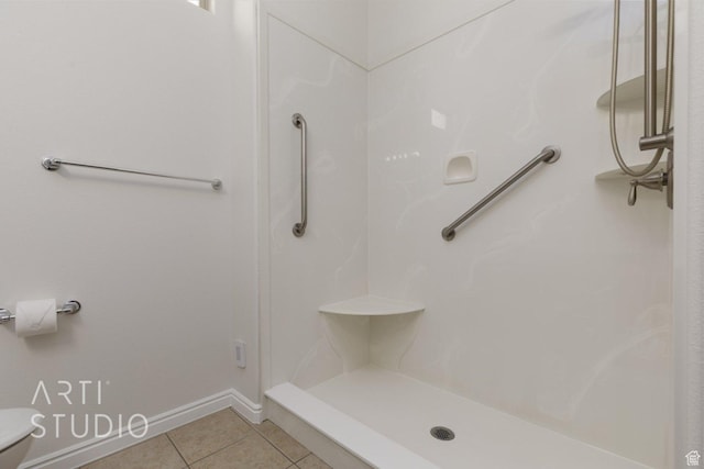 1109 N Ventana Dr, Washington, UT 84780 - full bath featuring baseboards, a shower, and tile patterned floors