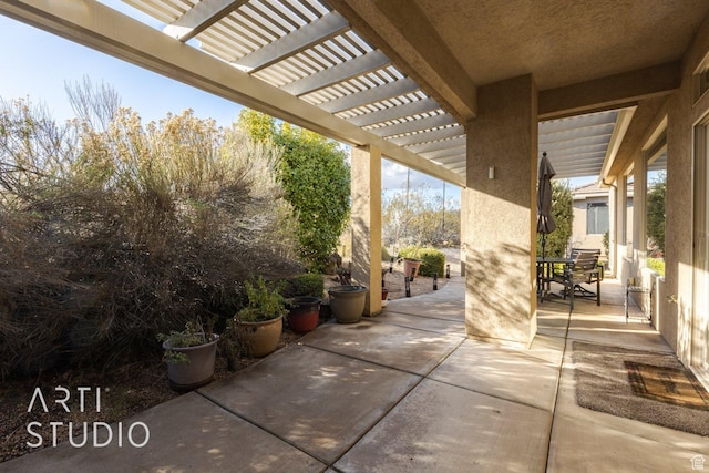 1109 N Ventana Dr, Washington, UT 84780 - view of patio featuring outdoor dining area and a pergola