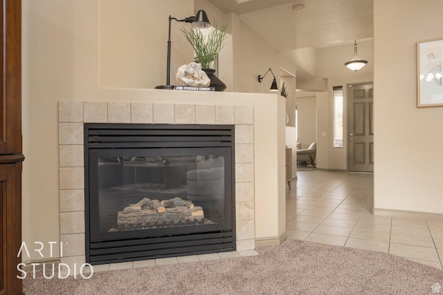 1109 N Ventana Dr, Washington, UT 84780 - details featuring a tiled fireplace