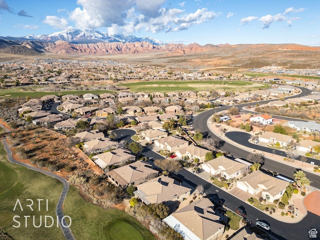 1109 N Ventana Dr, Washington, UT 84780 - birds eye view of property with a residential view and a mountain view