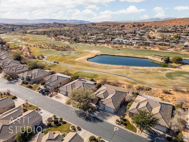 1109 N Ventana Dr, Washington, UT 84780 - bird's eye view featuring view of golf course, a residential view, and a water and mountain view
