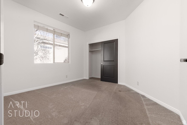 1109 N Ventana Dr, Washington, UT 84780 - unfurnished bedroom with a closet, carpet, visible vents, and baseboards