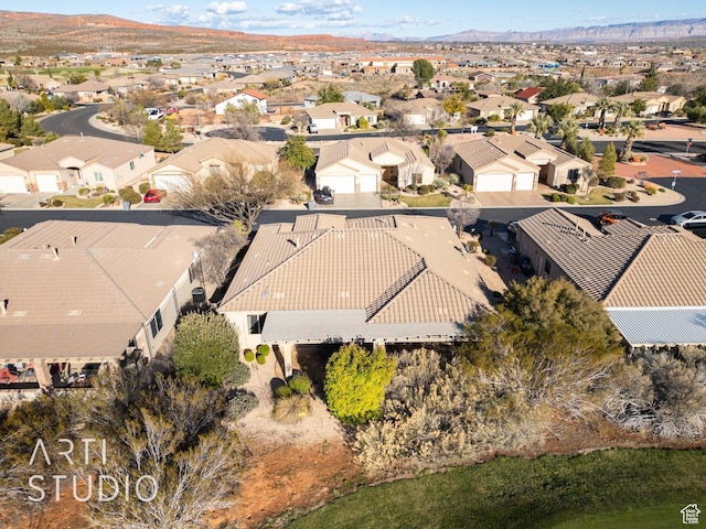 1109 N Ventana Dr, Washington, UT 84780 - aerial view with a residential view and a mountain view