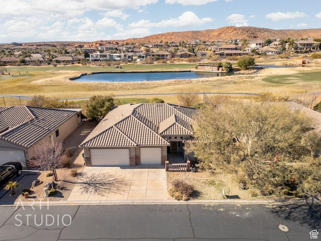 1109 N Ventana Dr, Washington, UT 84780 - drone / aerial view featuring a residential view and a water and mountain view