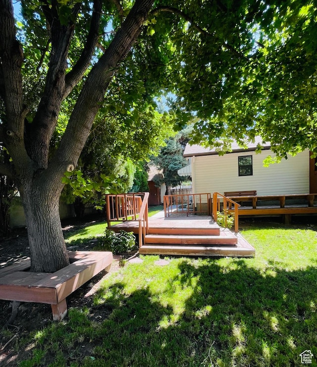 1417 E 700 S, Provo, UT 84606 - view of yard featuring a deck